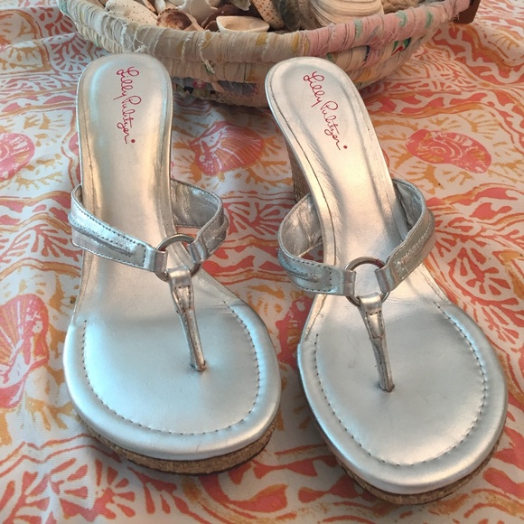 Lilly Pulitzer Shoes - Lilly Pulitzer Wedge Sandals Never Worn!